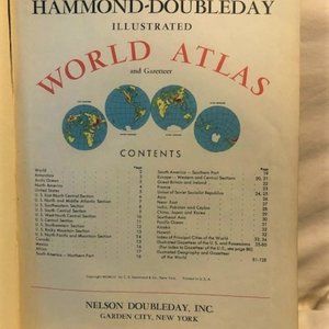 1956 Hammond Doubleday Illustrated World Atlas
